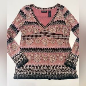 Axcess Women’s Y2K Babydoll Mesh Long Sleeve Blouse XL